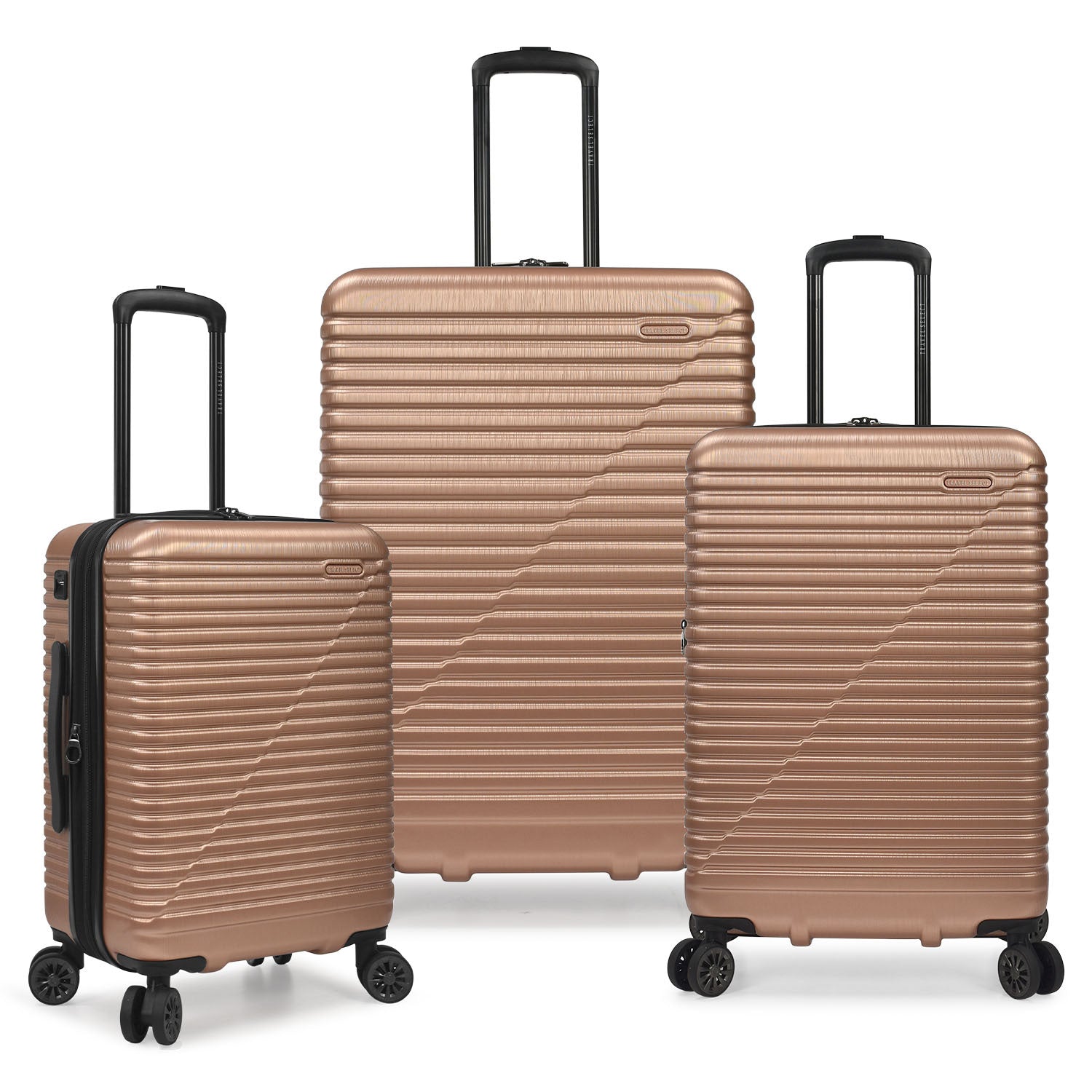 Travel Select Sunny Side 3-Piece Hardside Spinner Luggage Set with USB Port