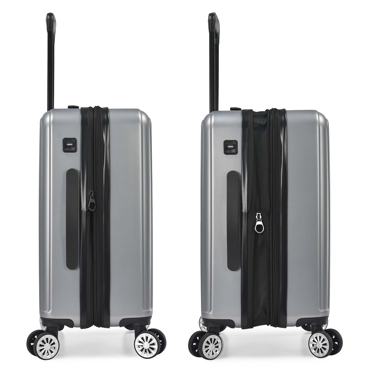 Travel Select Snowcreek 21" Carry-on Hardside Spinner Luggage Set with USB Port