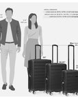 Travel Select Snowcreek 3-Piece Hardside Spinner Luggage Set with USB Port