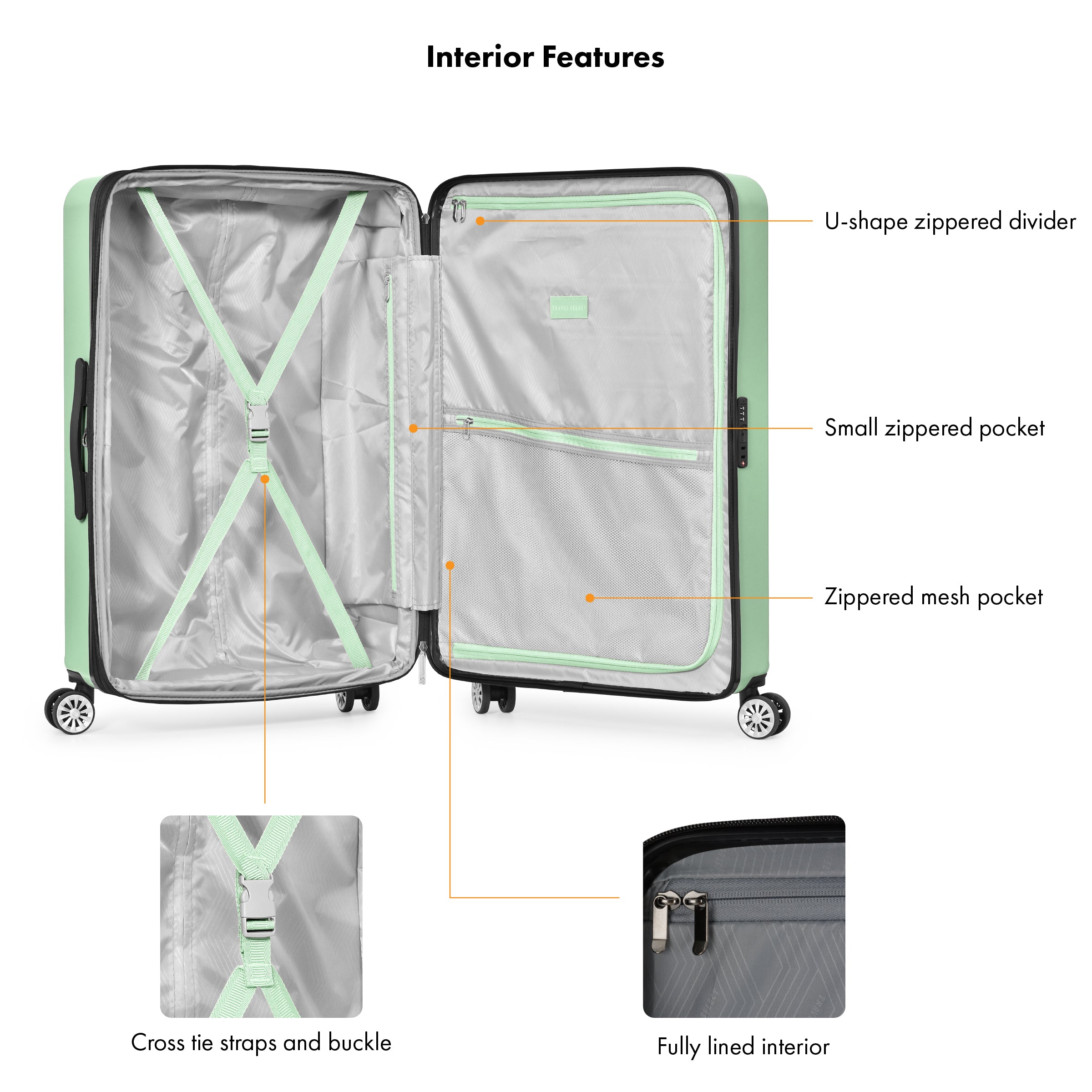 Travel Select Snowcreek 30" Large Hardside Spinner Luggage Set