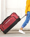 Pacific Gear Wheeled Rolling Duffel Bag, Durable Design, Telescoping Handle, Multiple Compartments, Tie-Down Capabilities