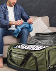 Pacific Gear Wheeled Rolling Duffel Bag, Durable Design, Telescoping Handle, Multiple Compartments, Tie-Down Capabilities