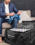 Pacific Gear Wheeled Rolling Duffel Bag, Durable Design, Telescoping Handle, Multiple Compartments, Tie-Down Capabilities