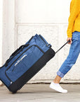 Pacific Gear Wheeled Rolling Duffel Bag, Durable Design, Telescoping Handle, Multiple Compartments, Tie-Down Capabilities