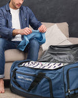 Pacific Gear Wheeled Rolling Duffel Bag, Durable Design, Telescoping Handle, Multiple Compartments, Tie-Down Capabilities