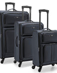 U.S. Traveler Anzio Softside Expandable Spinner Luggage, 3 Piece Set