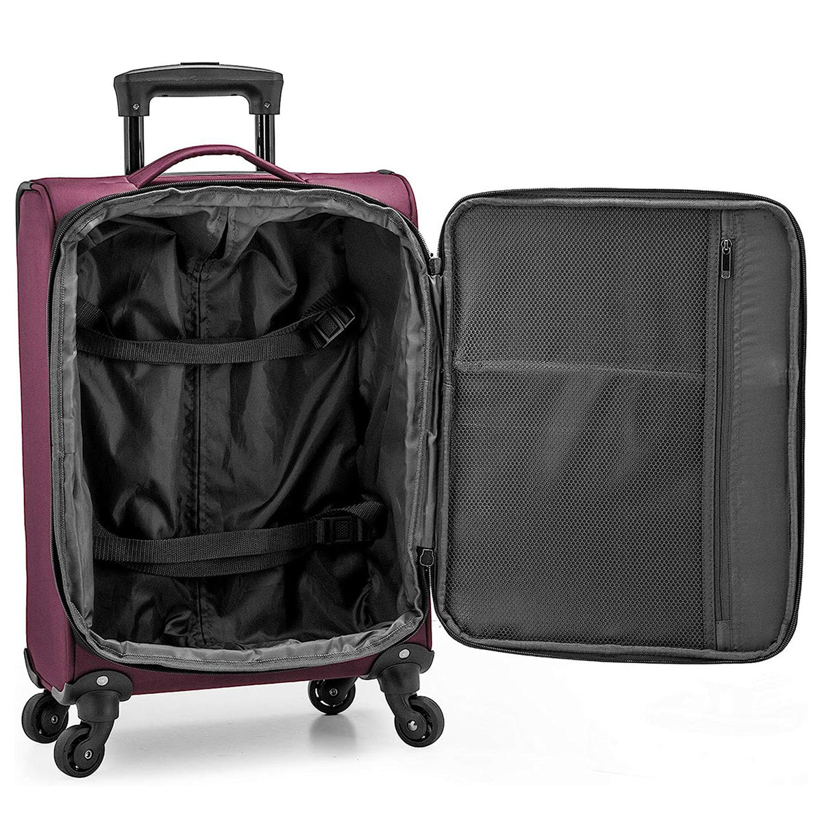 U.S. Traveler Anzio Softside Expandable Spinner Luggage, Carry-on 22-Inch