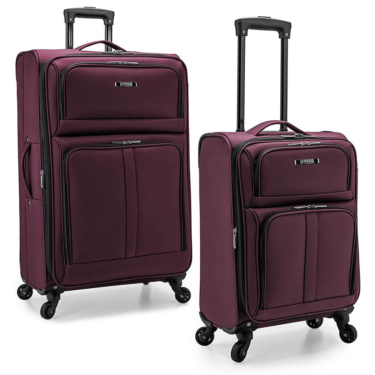 U.S. Traveler Anzio Softside Expandable Spinner Luggage, 2-Piece Set