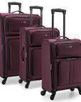 U.S. Traveler Anzio Softside Expandable Spinner Luggage, 3 Piece Set