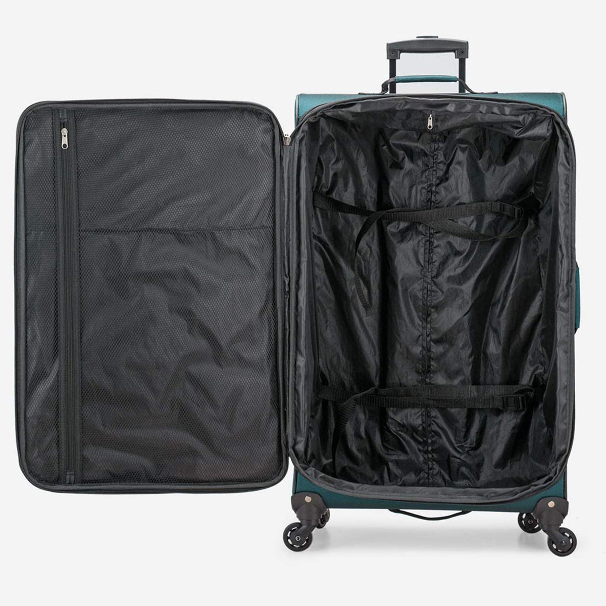 VS. Traveler Aviron Bay Uitbreidbare bagage met zachte zijkanten en spinnerwielen, Paars, 3 Piece Luggage VS. Traveler Aviron Bay Uitbreidbare bagage met zachte zijkanten en spinnerwielen, Paars, 3 Piece Luggage