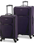 U.S. Traveler Aviron Bay Expandable Softside Luggage with Spinner Wheels, 2 Piece