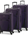 U.S. Traveler Aviron Bay Expandable Softside Luggage with Spinner Wheels, 3 Piece