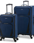 U.S. Traveler Aviron Bay Expandable Softside Luggage with Spinner Wheels, 2 Piece