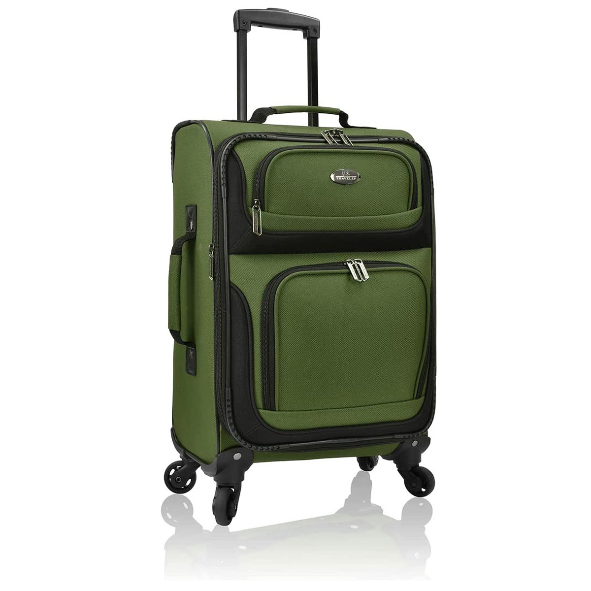 U.S. Traveler Rugged Fabric Expandable Carry-on Luggage Set, 4 Wheel