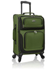 U.S. Traveler Rugged Fabric Expandable Carry-on Luggage Set, 4 Wheel