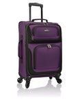 U.S. Traveler Rugged Fabric Expandable Carry-on Luggage Set, 4 Wheel