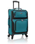 U.S. Traveler Rugged Fabric Expandable Carry-on Luggage Set, 4 Wheel