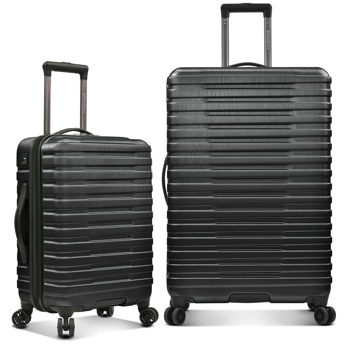U.S. Traveler Boren Hardside Spinner Luggage With Aluminum Handle, 2-Piece Set