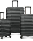 U.S. Traveler Boren Hardside Spinner Luggage With Aluminum Handle, 3-Piece Set