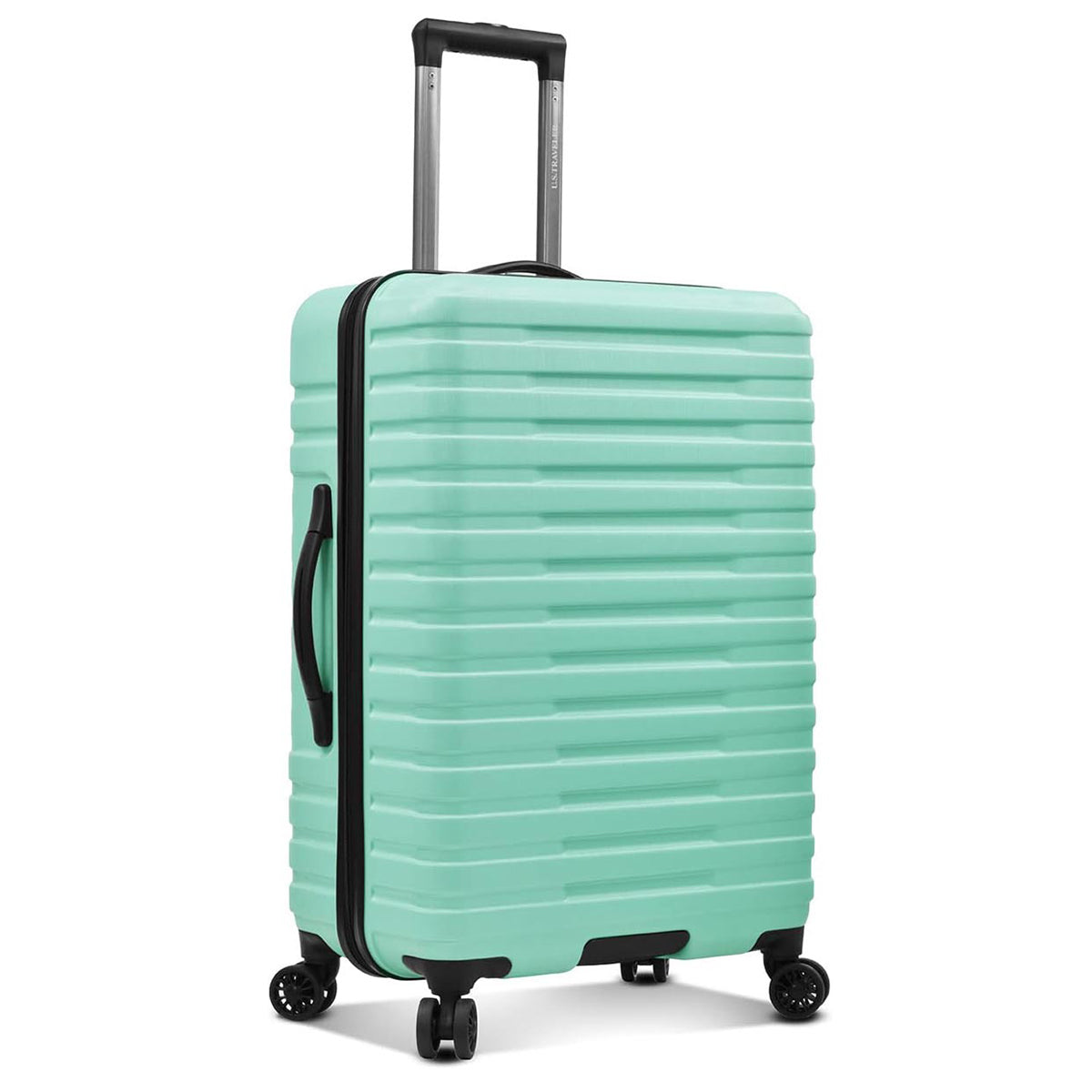 U.S. Traveler Boren Hardside Spinner Luggage With Aluminum Handle, Checked-Medium