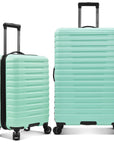 U.S. Traveler Boren Hardside Spinner Luggage With Aluminum Handle, 2-Piece Set