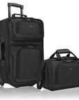 U.S. Traveler Rio Rugged Fabric Expandable Carry-on Luggage Set, 2 Wheel