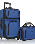 U.S. Traveler Rio Rugged Fabric Expandable Carry-on Luggage Set, 2 Wheel