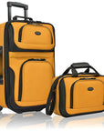 U.S. Traveler Rio Rugged Fabric Expandable Carry-on Luggage Set, 2 Wheel