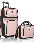 U.S. Traveler Rio Rugged Fabric Expandable Carry-on Luggage Set, 2 Wheel