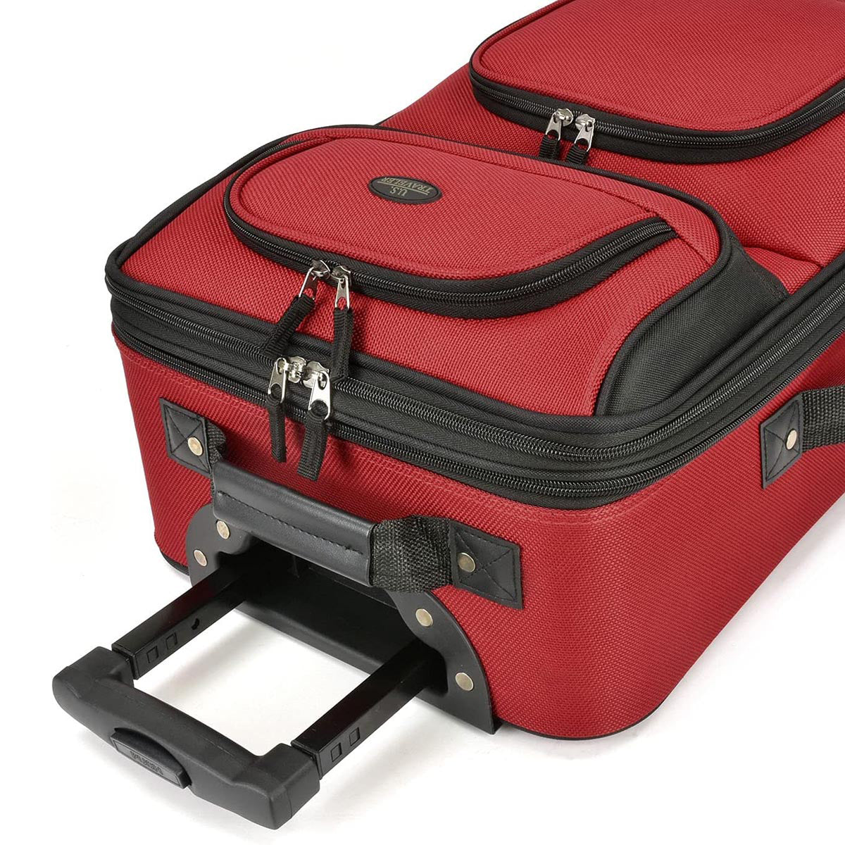 U.S. Traveler Rio Rugged Fabric Expandable Carry-on Luggage Set, 2 Wheel