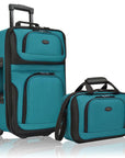 U.S. Traveler Rio Rugged Fabric Expandable Carry-on Luggage Set, 2 Wheel