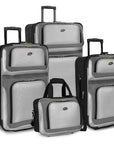 U.S. Traveler New Yorker Lightweight Expandable Rolling Luggage, 4-Piece Set