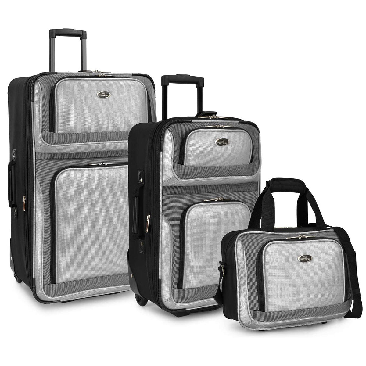 U.S. Traveler New Yorker Lightweight Expandable Rolling Luggage, 3-Piece Set