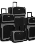 U.S. Traveler New Yorker Lightweight Expandable Rolling Luggage, 4-Piece Set