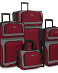 U.S. Traveler New Yorker Lightweight Expandable Rolling Luggage, 4-Piece Set