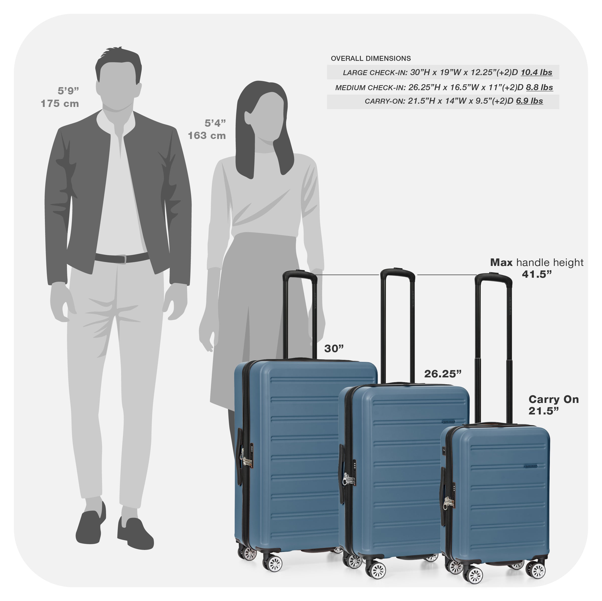 Travel Select Snowcreek 2-Piece Hardside Spinner Luggage Set with