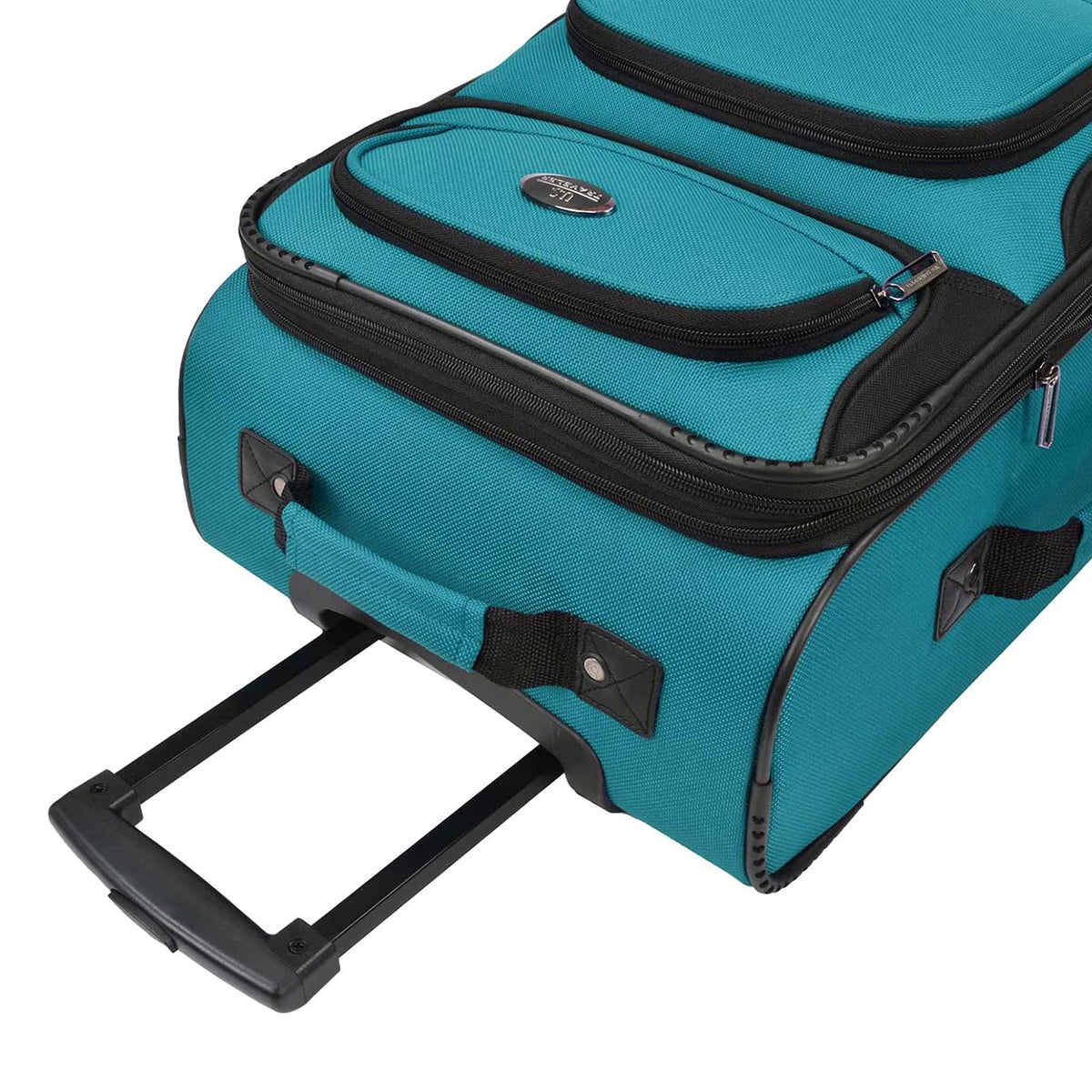U.S. Traveler Rugged Fabric Expandable Carry-on Luggage Set, 4 Wheel