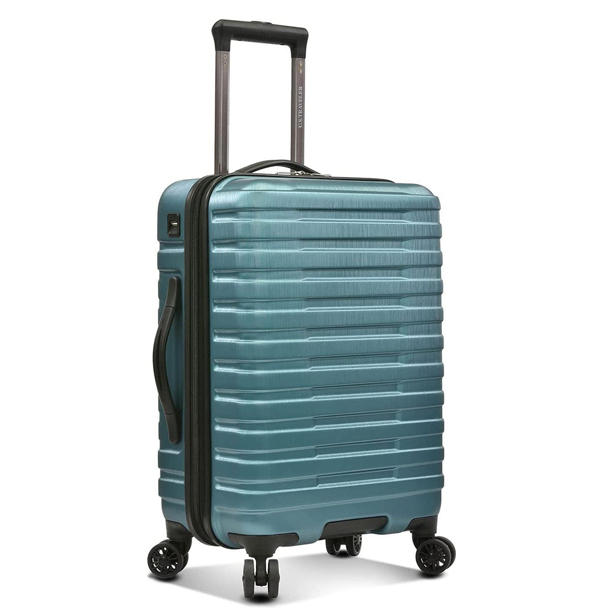 U.S. Traveler Boren Polycarbonate Hardside Rugged Travel Suitcase Luggage With 8 Spinner Wheels Aluminum Handle Carry On 22 Inch Usb Port Black U.S. Traveler Boren Polycarbonate Hardside Rugged Travel Suitcase Luggage With 8 Spinner Wheels Aluminum Handle Carry On 22 Inch Usb Port Black