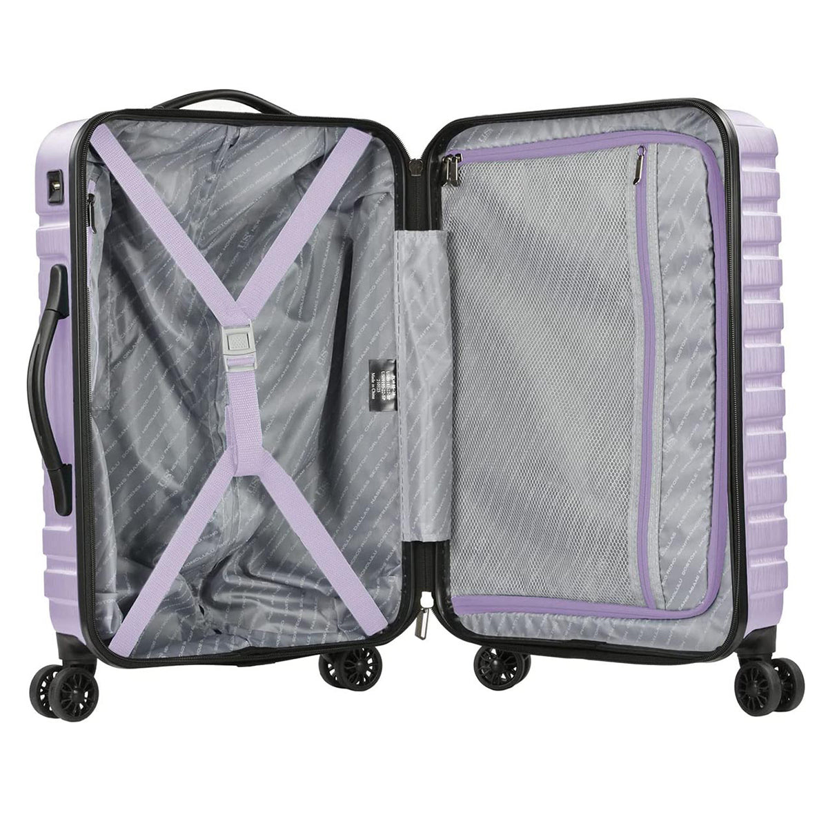 U.S. Traveler Boren Hardside Spinner Luggage With Aluminum Handle, 2-Piece Set
