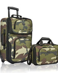 U.S. Traveler Rio Rugged Fabric Expandable Carry-on Luggage Set, 2 Wheel 