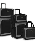 U.S. Traveler New Yorker Lightweight Expandable Rolling Luggage, 3-Piece Set