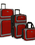  U.S. Traveler New Yorker Lightweight Expandable Rolling Luggage, 3-Piece Set